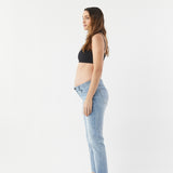 Mid Rise Slim Straight Jeans