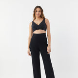 Crepe Straight Leg Pants