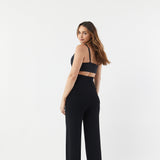 Crepe Straight Leg Pants