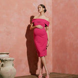 Claire Off-Shoulder Maternity Dress