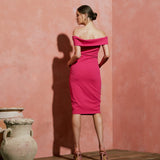 Claire Off-Shoulder Maternity Dress