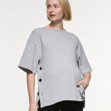 Luna Button Cotton Top