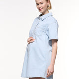 Luna Denim Shirt  Maternity Dress