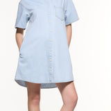 Luna Denim Shirt  Maternity Dress