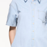 Luna Denim Shirt  Maternity Dress