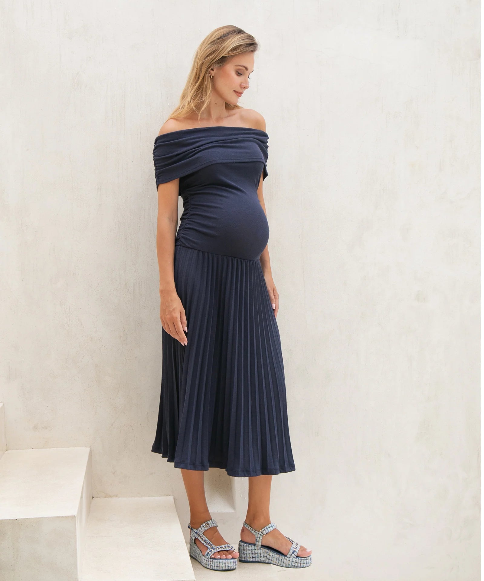 Off Shoulder Midi Dress