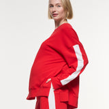 Side Split Stripe Cotton Top