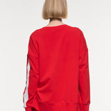 Side Split Stripe Cotton Top