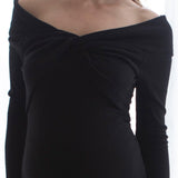 Twist Off shoulder Dress
