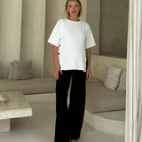 Pull-On Wide Leg Pants