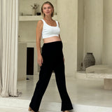 Pull-On Wide Leg Pants