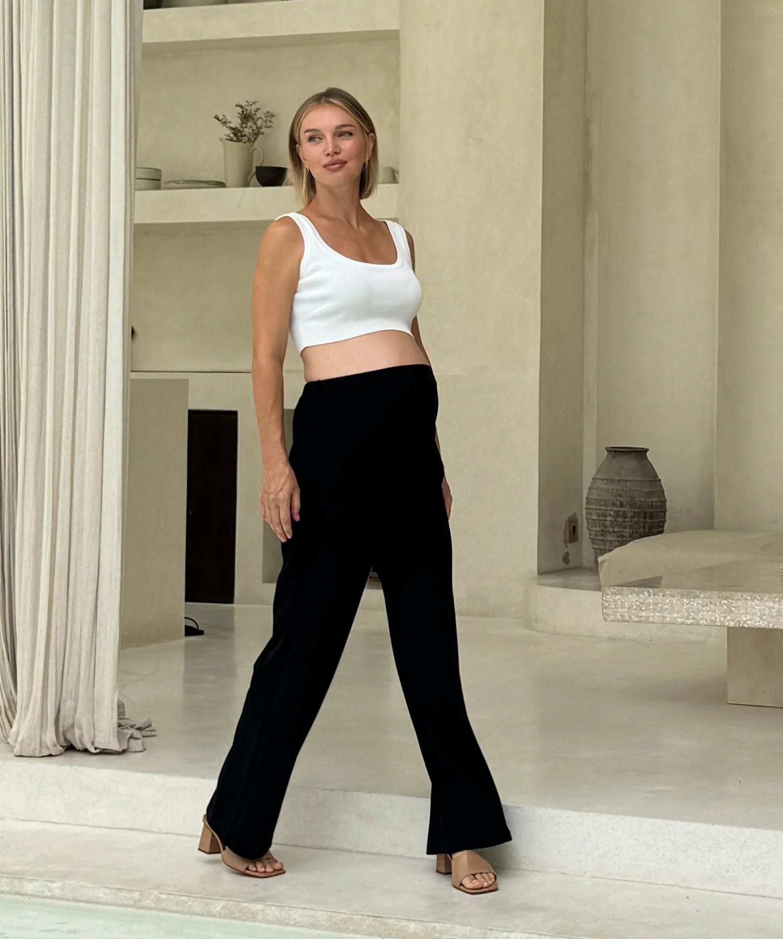 Pull-On Wide Leg Pants